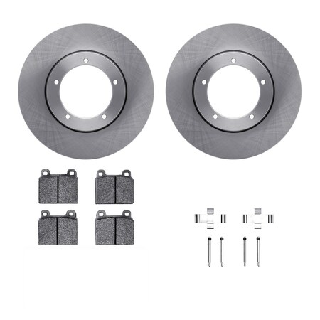 Front - Dynamic Friction Company Brake Rotors with 3000 Ceramic Brake Pads and Hardware Kit 6312-02009